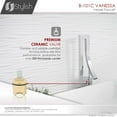 thumbnail image 5 of Stylish Ht 17 ½" Polished Chrome Single Handle Vessel Bathroom Faucet B-101C, 5 of 11