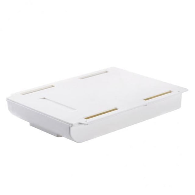Estuche porta bolígrafos,Organizador de productos acoplable al cajón debajo del escritorio,Lápiz debajo del cajón de la mesa Bandejas para lápices,Accesorio adhesivo debajo