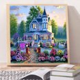 thumbnail image 2 of Cuadros Decorativos Kit de pintura de diamantes 5D Castillo de flores Taladro redondo completo DIY Artesanía Cuadro de mosaico JShteea  Nuevos Originales, 2 of 8