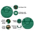 thumbnail image 3 of Covermates Keepsakes Christmas Wreath Storage Bag - Heavy Duty Polyester - Interior Pouch - Dual Zipper Pulls - Holiday Storage, Green Snowflake, 3 of 8