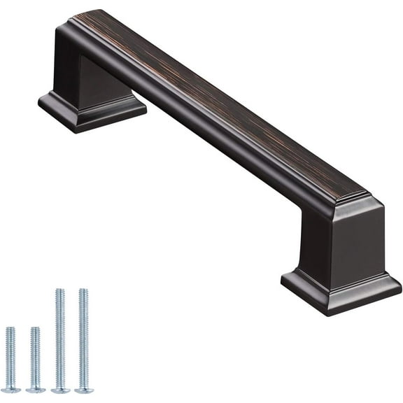 AITITAN 10 Pack Cabinet Handles Oil Rubbed Bronze Drawer Pulls - 5 Inch Hole Spacing Zinc Alloy Heavy Duty Oil Rubbed Bronze Cabinet Pulls for Dressers, Wardrobe and Kitchen