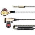 thumbnail image 2 of Auricular In-ear 10mW Auricular Plástico Dual Drive Estéreo Orejas con cable Auriculares con conector de 3,5 mm, Dorado Methold EL000714-03, 2 of 2