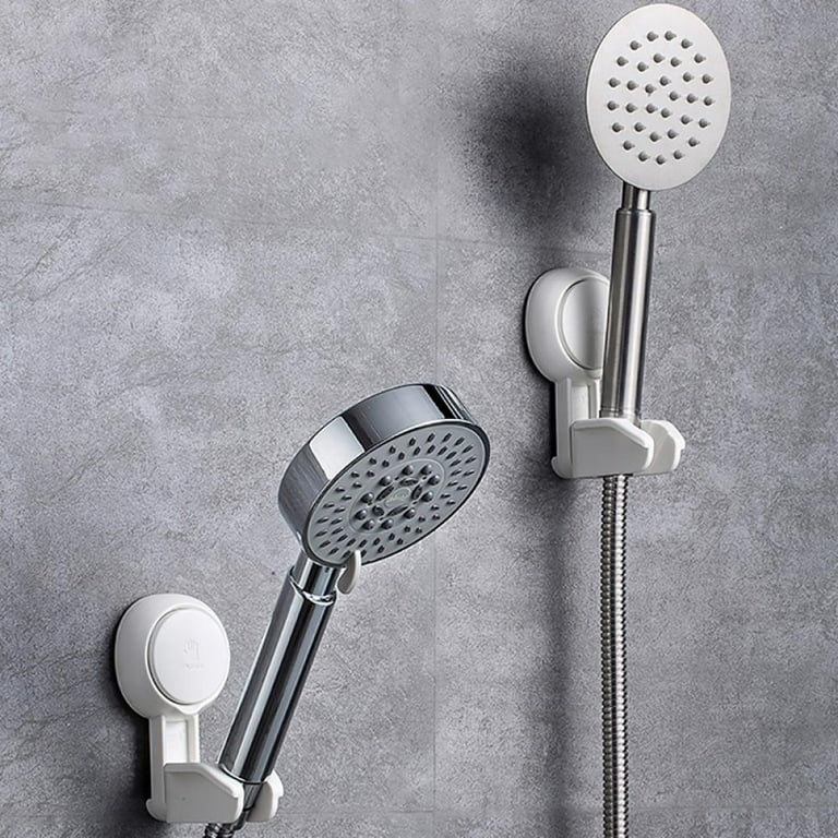 Shower Head Holder,Bathroom Strong Adhesive Showerhead Adapter,Wall Mount  Handheld Shower Head Holder Bracket,Waterproof,Relocatable Shower Wand