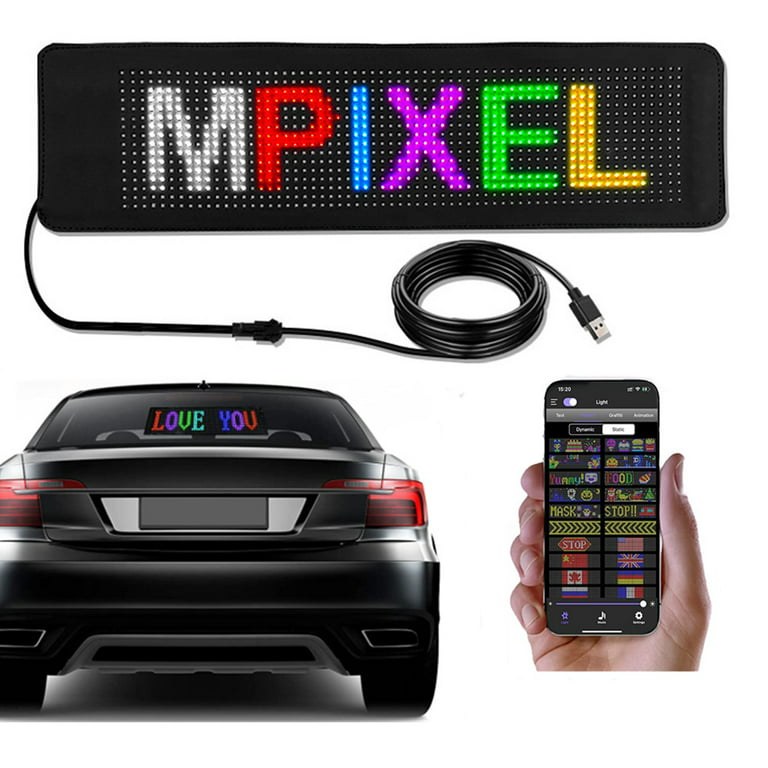 Free Shipping P5 Flexible LED Display Screen Full Color Light LED  Advertising Sign Programmable LED Display for Store Car Bar