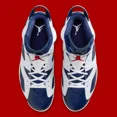 thumbnail image 4 of Ni - ke Ni - ke Air Jordan 6 Retro 2024 Olympic White Midnight Navy Red CT8529-164 sz 9 Men, 4 of 5
