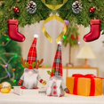 thumbnail image 2 of Decoraciones navideñas con astas a cuadros, gnomo de Tomte sueco hecho a mano, elfo de Papá Noel de felpa, 2 of 4