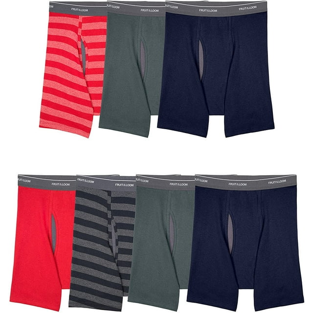 Fruit of the Loom Boxeurs pour Hommes Coolzone, 7 Pack-Rayures/uni, TG