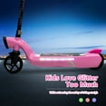 thumbnail image 5 of iRerts Kids Electric Scooter for 6-14 Year Old, Portable Kids Scooter for Boys Girls, 12V 45W Kids Electric Scooter with Front Big Light, Rear Brake, Colorful Deck Light, Pink, 5 of 9