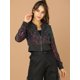 thumbnail image 3 of Chaqueta Lentejuelas Tipo Aviador Cremallera En Parte Delantera Purpurina Brillante Negro-Rojo T L, 3 of 6