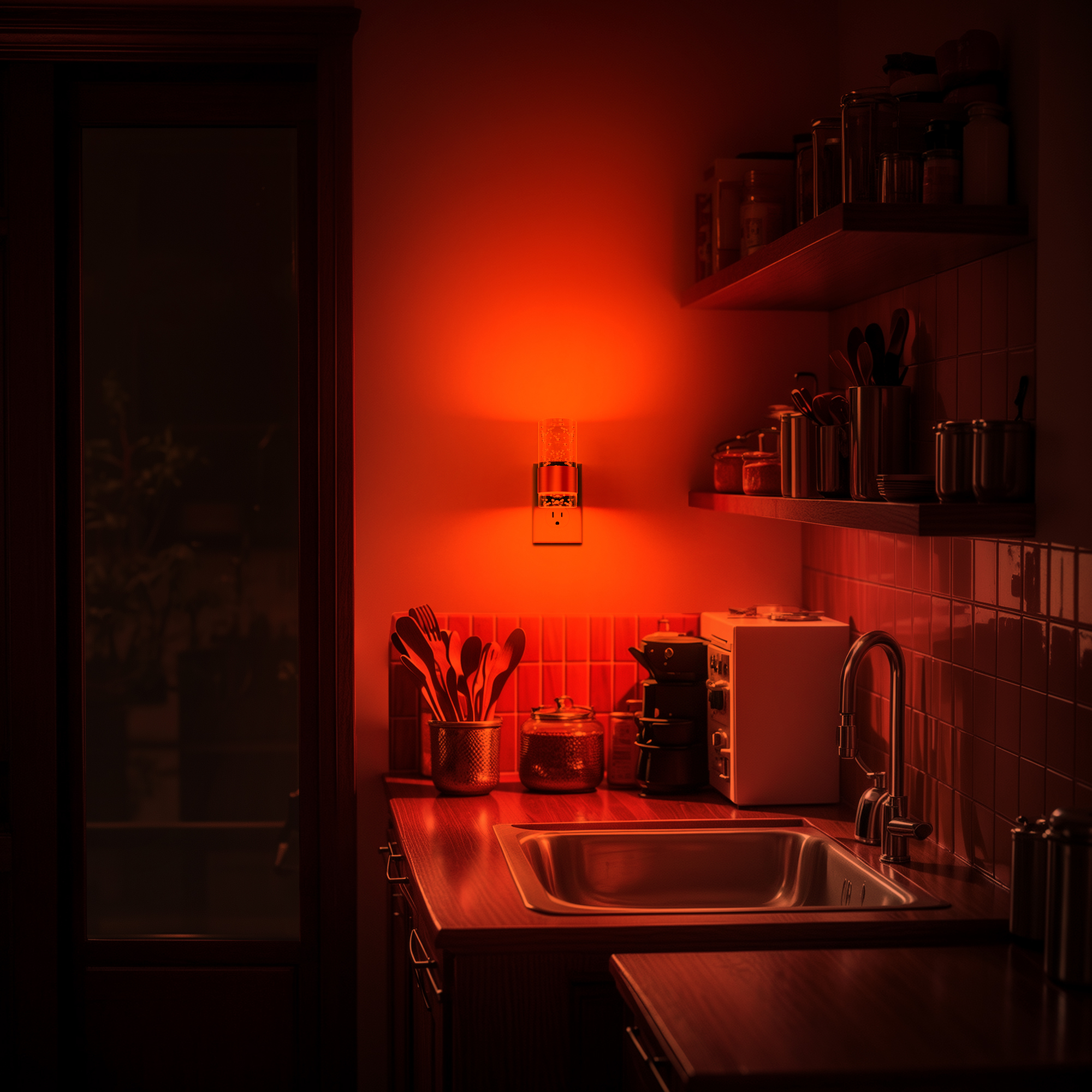 LOHASLED 2 Pcs Black & Brass Smart RGB+Warm White Night Light