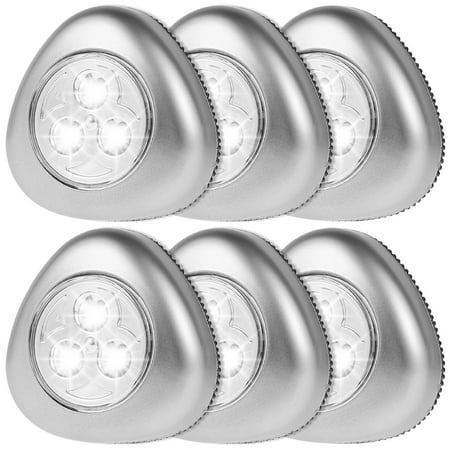 

Welpettie 6pcs LED Touch Lights Battery Powered Wireless Touch Light Triangle LED Touch Lamp Cordless LED Light Touch Activated On/Off Night Lights Lamps for Closets Cabinets Drawer