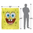 thumbnail image 5 of Spongebob Blanket, 50"x60" Spongebob Goofy Smile Face Silky Touch Super Soft Throw Blanket, 5 of 6