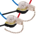 thumbnail image 1 of Paquete de 3 Interruptores de Luz Ventilador Techo ZE-110 Interruptor Ventilador 3 VíAs Interruptor Ventilador Velocidad Interruptor Cadena de TraccióN Techo Reemplazo (NíQuel), 1 of 10