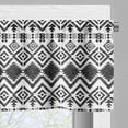 thumbnail image 5 of Ambesonne Geometric Valance & Curtain, Modern Line Zig Zag, 55"x30", Black and White, 5 of 6