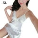thumbnail image 1 of Camisón sexy mujer niña encaje con cuello en v ropa de dormir vestido camisón, blanco, xl Monstrate AP001123-07, 1 of 7