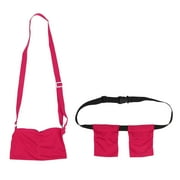 LeafyLuxe Mastectomy Drainage Stent Bag, Mastectomy Drainage Stent Length Adjustment Elastic Band Mesh Shower Bag Breast Surgery Drainage Bag Red Black