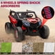 thumbnail image 5 of Coche eléctrico infantil UTV 24V 4x4 2 plazas – 4 motores 300W – control remoto – asientos de cuero – suspensión independiente – música y luces – regalo ideal – color Red COM-AM, 5 of 6