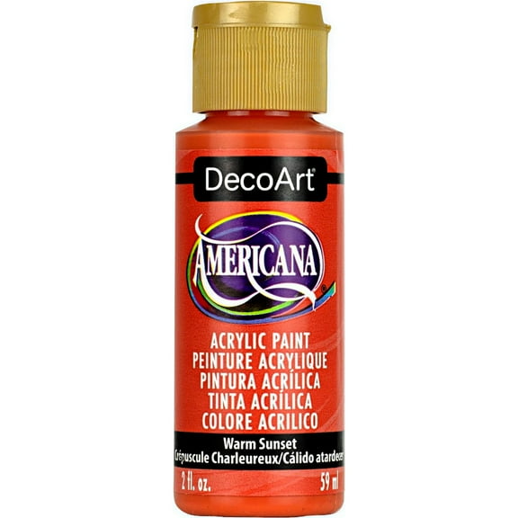DecoArt Americana Acrylics Orange Color Family – 2oz Craft & DIY Paints