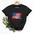 thumbnail image 2 of VerPetridure American Flag Stars Stripes Shirts for Women 4th of July Patriotic Shirt Cute Graphic Blouse USA Flag Tops Summer Tee, 2 of 7