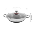 thumbnail image 5 of 34cm/13.5 Inch Stainless Steel Wok with Lid, Double Handle Hybrid Induction Frying Pan, Round Cooking Pan Compatible with Induction Cooker, Electric Ceramic Stove and Electric Stove, 5 of 10