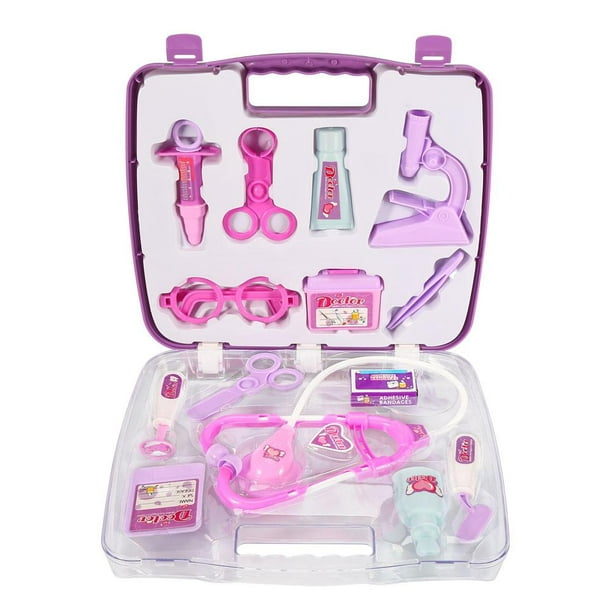Sonew Kids Toy,Kids Children Role Play Medical Doctor Kit Equipment Nurse  Case Toy Gift Pink/Purple, Kids Roll Play Toy 