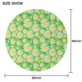 thumbnail image 2 of Round Tablecloth Daisy Print 60 Inch Table Cover Wrinkle Free Fabric Kitchen Dining, 2 of 5