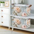 thumbnail image 2 of Yayeee Foldable Storage Basket for Shelves with Handles Waterproof Cloth Bins, Whimsical Rose, 2 of 7