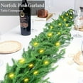 thumbnail image 6 of sruoe Christmas Garland, Artificial Garland Greenery, Faux Greenery Garland, Fake Flowers Garland Vine, Indoor Mantle, Hanging Maple Leaf Garland for Home, Holiday, Wedding Party Decoration Rattan, 6 of 7