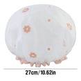 thumbnail image 2 of JLFNYA Bath Shower Caps for Women, Double Layer Lace Hair Cap, Womens Shower Caps Waterproof Reusable, Waterproof Shower Caps, Reusable Hair Cap for Shower, Elastic Band Bath Hair Hat for Women, 2 of 2