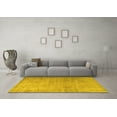 thumbnail image 3 of Ahgly Company Machine Washable Indoor Square Persian Yellow Traditional Area Rugs, 7' Square, 3 of 4