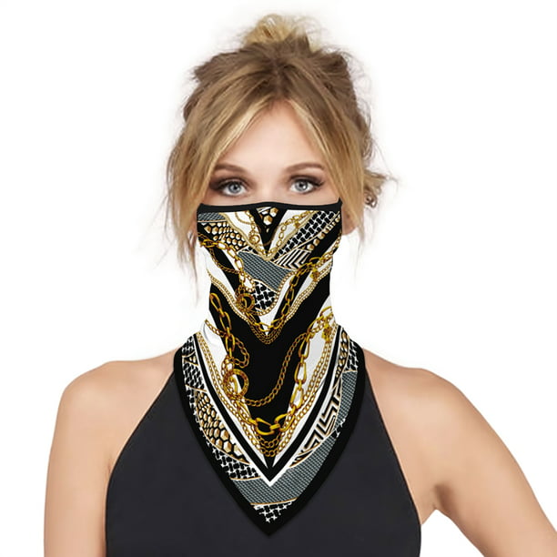 Ablegrid - Women's Mask Neck Gaiter with Earloop Bandanas Face Neck ...