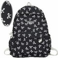 thumbnail image 5 of Resicozy Coquette Bow Backpack for Womens Large Capacity BookBag School Bag Lightweight Cute Backpack Black, 5 of 7