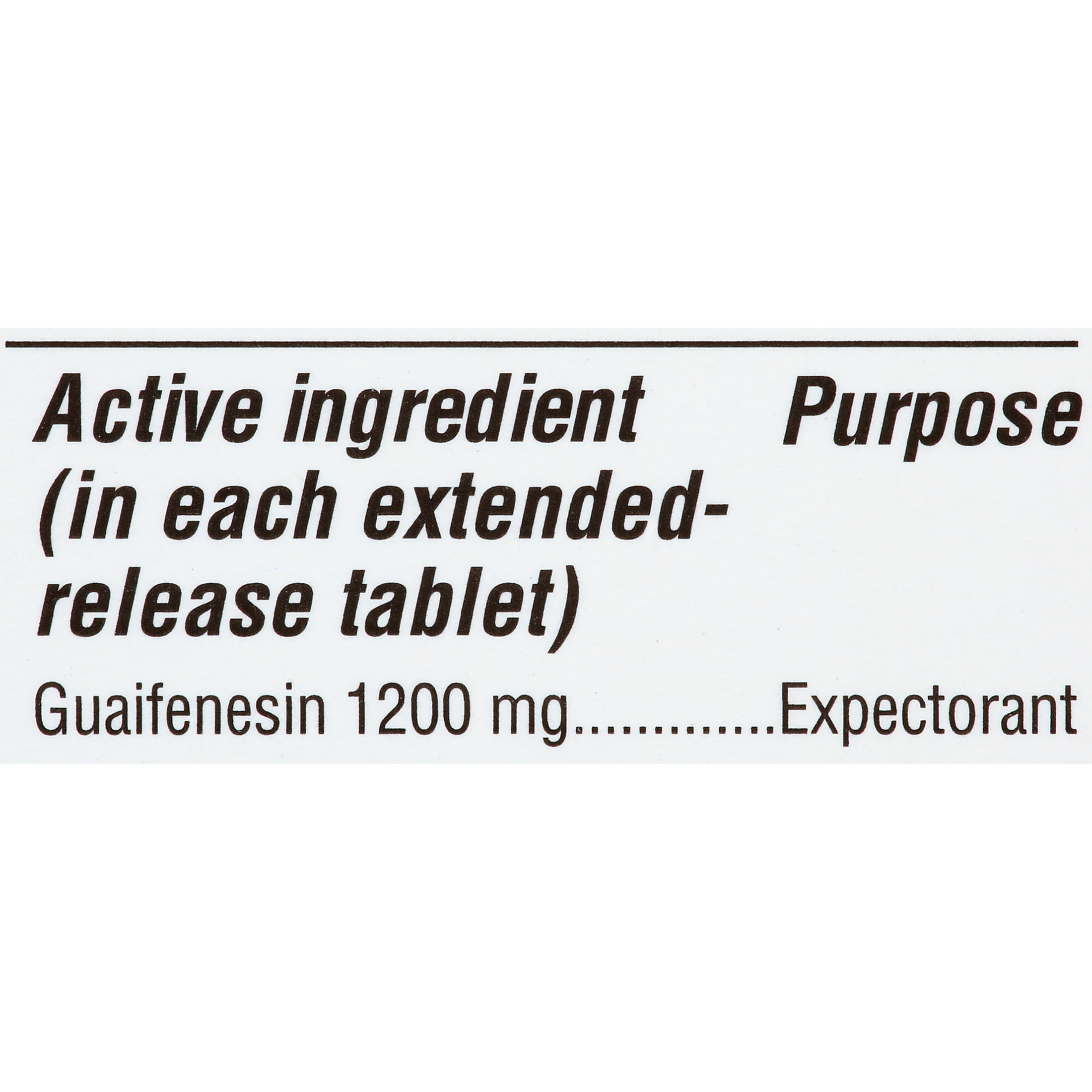 Equate Alcohol-Free guaifenesin Chest Decongestant Tablets for Chest Congestion, Flu, Cold Symptoms with 28 Tablets, 1200 mg