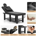 thumbnail image 4 of Artist hand Facial Spa Bed Stationary Massage Table Beauty Salon Tattoo Medical Treatment Bed Adjustable Backrest with Headrest(Black), 4 of 17
