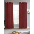 thumbnail image 2 of Red Plants Texture Sheer Curtains 63 Inch Length 2 Panels Set for Living Room/Bedroom, Vintage Country Trees Pattern Kitchen Curtains Grommet Semi-Sheer Curtains Drapes Window Treatments 42"x63"x2, 2 of 7