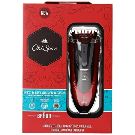 Old Spice Wet & Dry, Shave & Trim Shaver, Powered by Braun