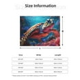 thumbnail image 2 of Throw Blanket for Couch Sofa and Bed, Colorful Ocean Sea Turtle Soft Plush Throw Blanket, Fuzzy Cuteness Comfy Warm Washable Flannel Blanket Throws for All Season, 2 of 8