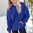 thumbnail image 2 of KAUOD Cute Hoodies for Teen Girls Cotton Warm Plain Pullover Hoodie Sweatshirts Oversized Long Sleeve Tops Clothes With Pockets, 2 of 5