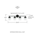 thumbnail image 3 of Capital Lighting 147041BN-534 Madison 4 Light 33" Wide Bathroom Vanity Light - Nickel, 3 of 7