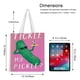 thumbnail image 5 of Pickle Bolso de tela con estampado de lienzo para mujer, bolsa de compras reutilizable y estética, con cremallera interior, regalo para mujer, 35 × 40 cm., 5 of 6