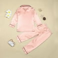 thumbnail image 5 of TENSUNNYD Girls Satin Pajamas Set 2Pj Silk Nightwear Button Down Sleepwear For Teen Kid Baby Girl Sleepwear Nightwear Clothes Big Girls 7Y-8Y, 5 of 8