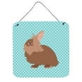 thumbnail image 1 of Carolines Treasures BB8134DS66 Lionhead Rabbit Impression Murale Ou de Porte à Carreaux Bleus, 6 x 6 Po., 1 of 1