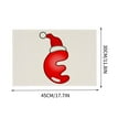 thumbnail image 3 of Clearance! Caoblia 26 Letters Christmas Placemats 12x18" Washable Wipeable Heat-Proof Christmas Placemats for Kitchen, Dining Table, Holiday, Party Decor Supplies, Christmas Decorations, 3 of 4