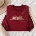 thumbnail image 4 of Jollimate Be Still And Know Sweatshirt, Floral Christian Women Graphic Pullover, Cool Retro Scripture Crewneck, 4 of 6