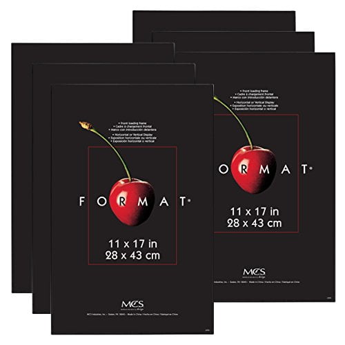 MCS 11x17 Inch Format Frame 6-Pack, Black (65637)