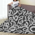 thumbnail image 6 of Pofeuu Snake Print Ultra-Soft Micro Fleece Blanket,for Bed Or Sofa,All Season Throw Blankets Flannel Blanket-50"x40", 6 of 7