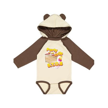 

Inktastic Party At My Crib (pink) Gift Baby Boy or Baby Girl Long Sleeve Bodysuit