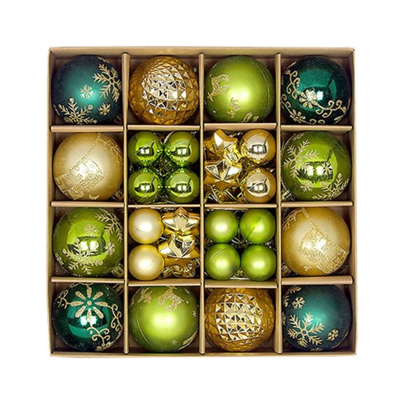 CHGBMOK Christmas Decorations 44Pcs Colorful Christmas Hanging Balls - Christmas Proof Ball Ornaments for Party Christmas Tree Supplies