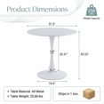 thumbnail image 3 of 31.5" Round Dining Table for 2-4 People, Tulip Pedestal Dining Table with All-Metal Construction, Dining Table for Office, Living Room, Apartment Studio, 3 of 6