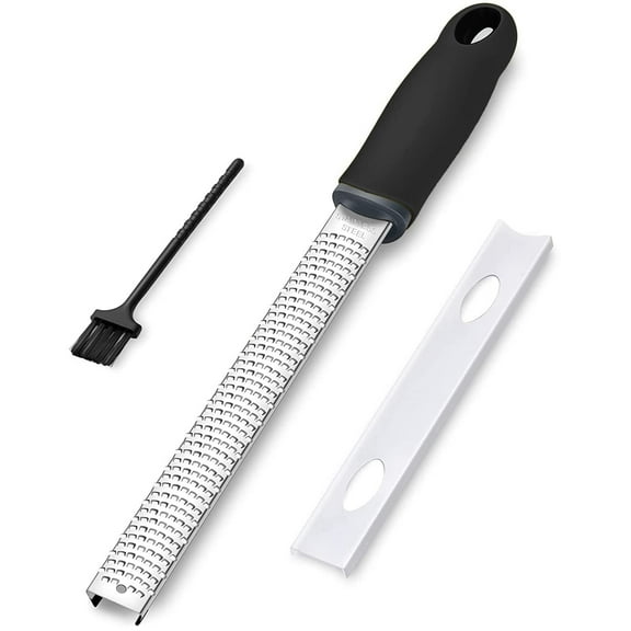 Lemon Zester & Cheese Grater, Stainless Steel Citrus Zester, Kitchen Tool for Lime, Citrus, Parmesan Cheese, Garlic, Ginger, Nutmeg, Chocolate, Essential Zesting Tool for Culinary Enthusiasts